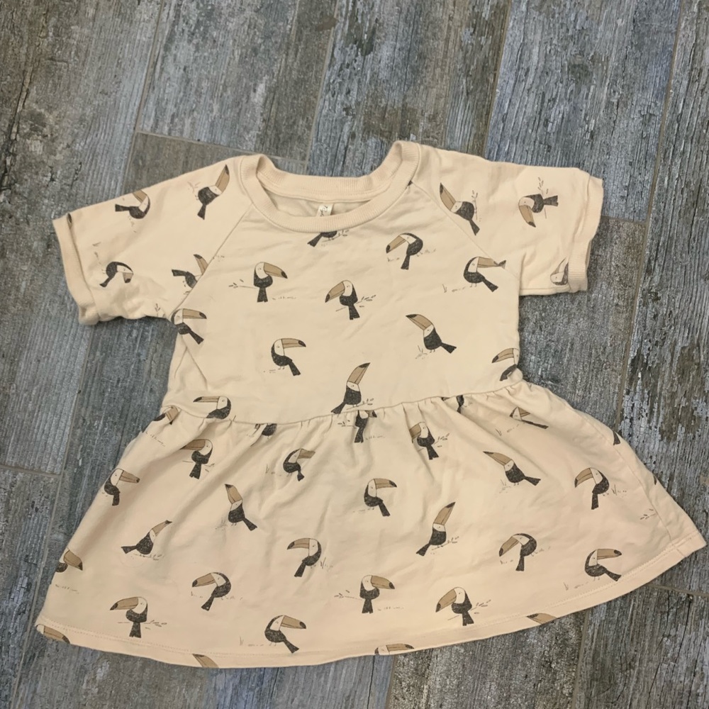 Rylee + Cru toucan raglan french terry dress